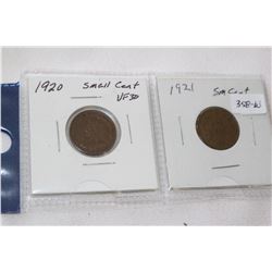Canada Small One Cent Coins (2)