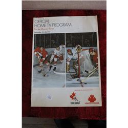 Official Home TV Program for the 1972 Moscow Series