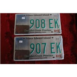 Prince Edward Island License Plates (2)