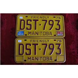1976 Manitoba License Plates (2)