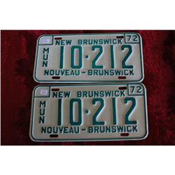 New Brunswick License Plates (2)