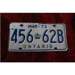 Ontario License Plates - 1973 (1)