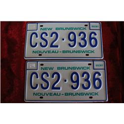 New Brunswick License Plates (2)