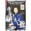 Image 1 : Johnny Bower Print (signed) and Johnny Bower Collector Cards (3)
