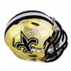 Image 1 : Alvin Kamara Signed Speed Chrome Mini Helmet - Radtke COA