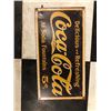 Image 1 : NO RESERVE COCA COLA VINTAGE COLLECTIBLE SIGN YELLOW AND BLACK