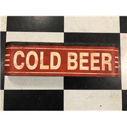 NO RESERVE VINTAGE COLD BEER SIGN