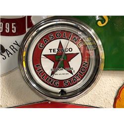 NO RESERVE TEXACO HANGING LED CLOCK