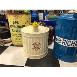 NO RESERVE WHITE ROSE GAS CAN