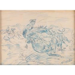 Fred Harman, two drawings