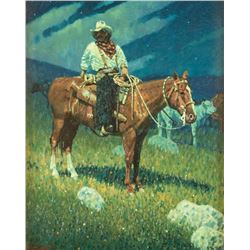 R.E. Pierce, oil on board