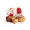 Image 1 : Group of three baskets, beaded moccasins