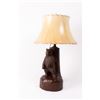 Image 1 : John L. Clarke, tall lamp woodcarving,