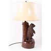 Image 8 : John L. Clarke, tall lamp woodcarving,