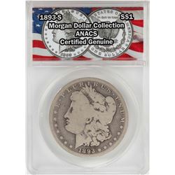 1893-S $1 Morgan Silver Dollar Coin ANACS Certified Genuine