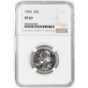 Image 1 : 1953 Proof Washington Quarter Coin NGC PF67