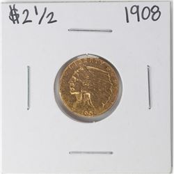 1908 $2 1/2 Indian Head Quarter Eagle Gold Coin