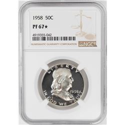 1958 Proof Franklin Half Dollar Coin NGC PF67 STAR