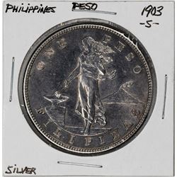 1903-S Philippines One Peso Silver Coin