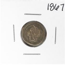 1867 Three Cent Nickel Coin