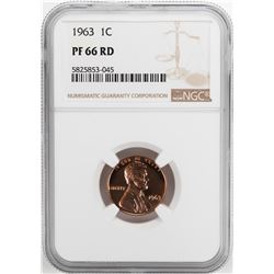 1963 Proof Lincoln Memorial Cent Coin NGC PF66RD