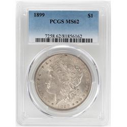 1899 $1 Morgan Silver Dollar Coin PCGS MS62