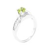 Image 4 : 14KT White Gold Lady's 1.20 ctw Peridot and Diamond Ring