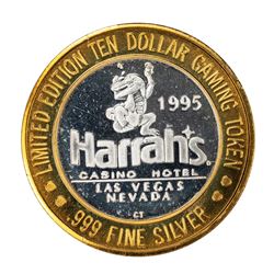 .999 Fine Silver Harrah's Casino Las Vegas, Nevada $10 Limited Edition Gaming Token