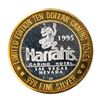 Image 1 : .999 Fine Silver Harrah's Casino Las Vegas, Nevada $10 Limited Edition Gaming Token