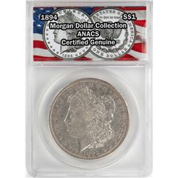 1894 $1 Morgan Silver Dollar Coin ANACS Certified Genuine