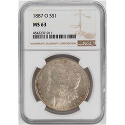 1887-O $1 Morgan Silver Dollar Coin NGC MS63