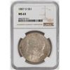 Image 1 : 1887-O $1 Morgan Silver Dollar Coin NGC MS63