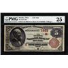 Image 1 : 1882 BB $5 Shelby, Ohio CH#1929 National Currency Note PMG Very Fine 25