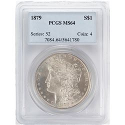 1879 $1 Morgan Silver Dollar Coin PCGS MS64