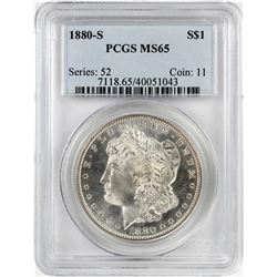 1880-S $1 Morgan Silver Dollar Coin PCGS MS65