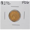 Image 1 : 1926 $2 1/2 Indian Head Quarter Eagle Gold Coin