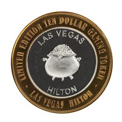 .999 Silver Hilton Las Vegas, Nevada $10 Casino Limited Edition Gaming Token