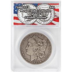 1880-CC $1 Morgan Silver Dollar Coin ANACS Certified Genuine