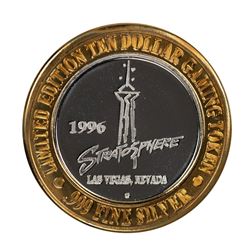 .999 Silver Stratosphere Las Vegas, Nevada $10 Casino Limited Edition Gaming Token