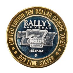 .999 Silver Ballys Las Vegas $10 Casino Limited Edition Gaming Token