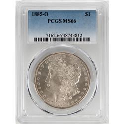 1885-O $1 Morgan Silver Dollar Coin PCGS MS66