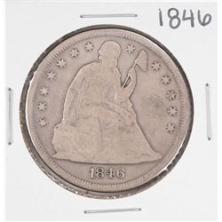 1846 $1 Seated Liberty Silver Dollar Coin