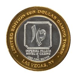 .999 Fine Silver Imperial Palace Las Vegas, Nevada $10 Limited Edition Gaming Token