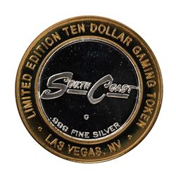 .999 Fine Silver South Coast Las Vegas, Nevada $10 Limited Edition Gaming Token