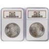 Image 1 : Lot of 1879-S & 1880-S $1 Morgan Silver Dollar Coins NGC MS64