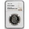 Image 1 : 1963 Proof Franklin Half Dollar Coin NGC PF67 Cameo