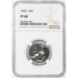 1955 Proof Washington Quarter Coin NGC PF68