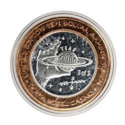 .999 Silver Plaza Hotel & Casino Nevada $10 Gaming Token Limited Edition