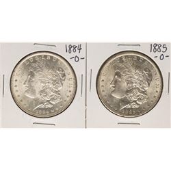 Lot of 1884-O & 1885-O $1 Morgan Silver Dollar Coins