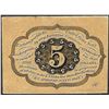 Image 2 : July 17, 1862 First Issue Five Cents Fractional Currency Note